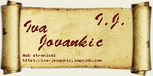 Iva Jovankić vizit kartica